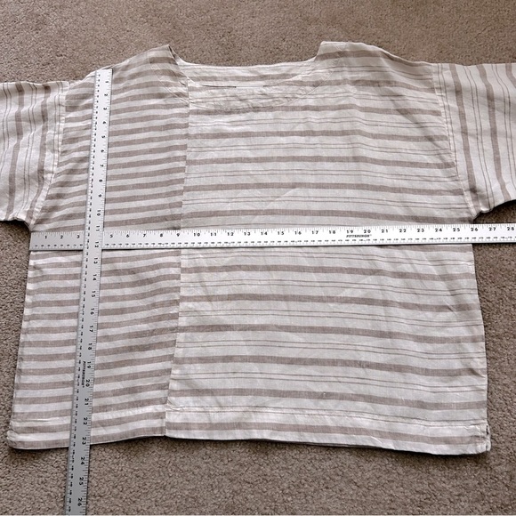 J. Jill Boxy Striped Linen Top - Picture 5 of 7